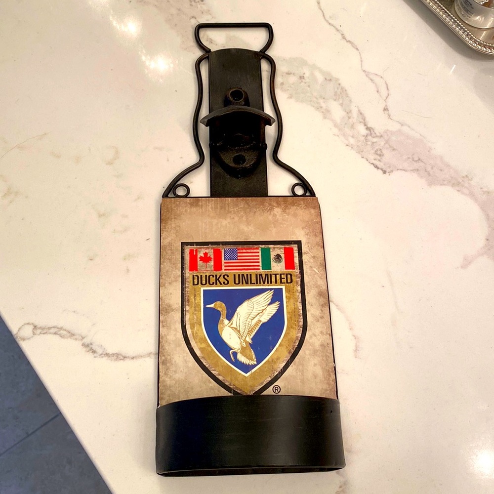 Ducks Unlimited bottle opener iron wall art decor bar beer